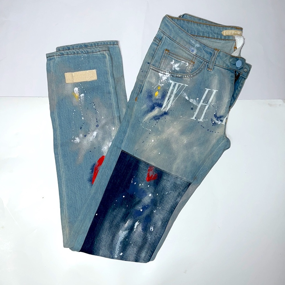 Off White Jeans %100 Authentic - image 3